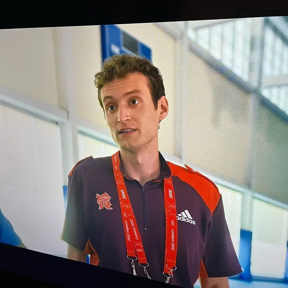 Adidas London 2012 Olympics Red Military Technical Polo Shirt Management Team M